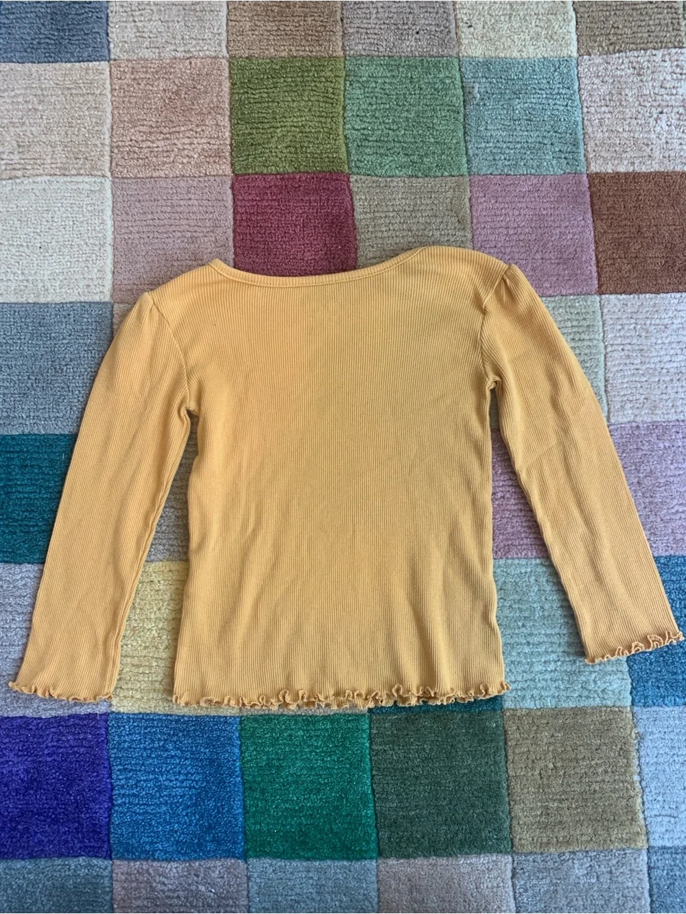 3T Girls Outfit Lettuce-Hem Top and Jeans Garanimals Carters - Picture 5 of 9